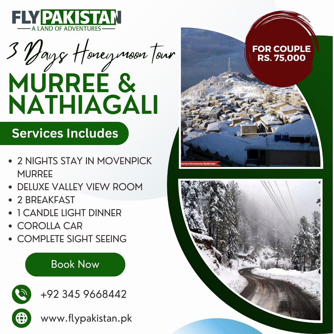 Book Deal 3 Days Honeymoon Tour To Murree and Nathiagali